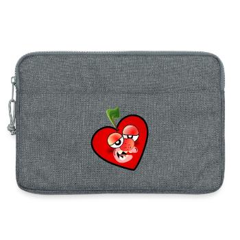 Fatigué Cerise - Sacoche pour ordinateur portable 13 pouces - gris chiné - Devant