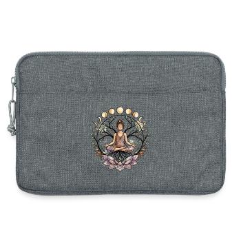 Yoga Woman Tree of Life Lotus Moon Phases - Atma Boho - Laptop bag 13" - heather grey - Front