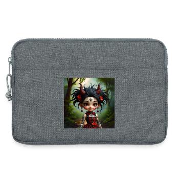Gothic girl in forest - Laptop bag 13" - heather grey - Front