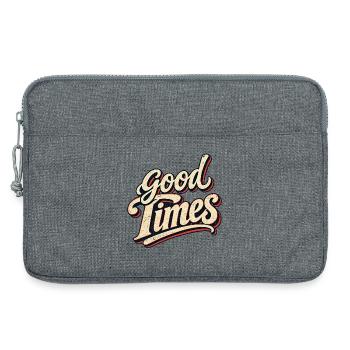 Good Times Retro Script - Laptoptasche 13" - Grau meliert - Vorne