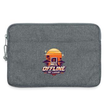 Offline ist Luxus Retro Computer - Laptoptasche 13" - Grau meliert - Vorne