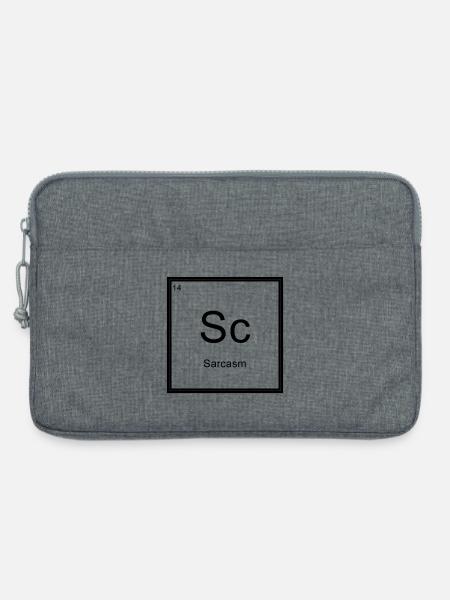 SC Sarkasmus | Lustiger Chemie-Wissenschafts-Nerd - Laptoptasche 13" - Grau meliert