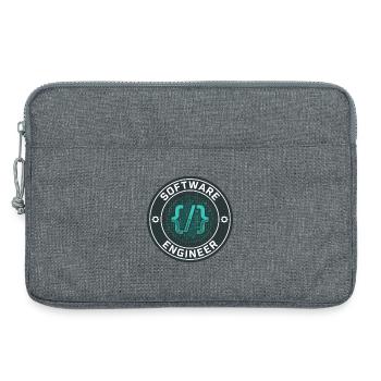 Software Engineer Binärcode-Badge-Geschenk - Laptoptasche 13" - Grau meliert - Vorne