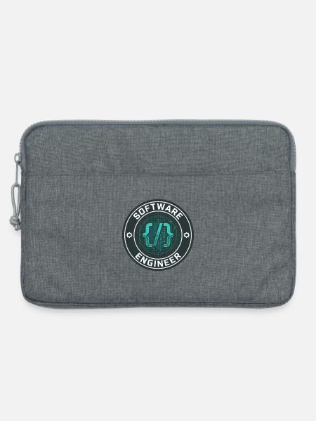 Software Engineer Binärcode-Badge-Geschenk - Laptoptasche 13" - Grau meliert