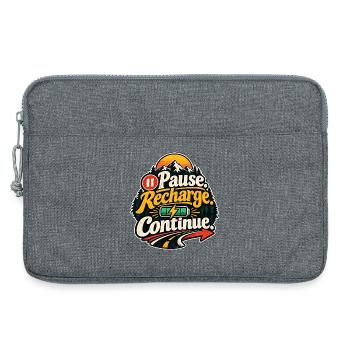 Pause Recharge Continue - Laptoptasche 13" - Grau meliert - Vorne