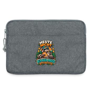 Waschbär Pause - Laptoptasche 13" - Grau meliert - Vorne