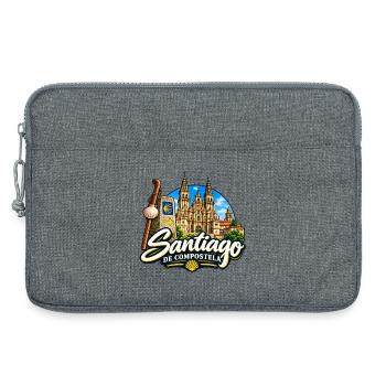 Santiago de Compostela – Jakobsweg & Pilgerziel - Laptoptasche 13" - Grau meliert - Vorne