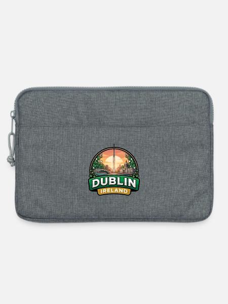 Dublin Ireland Reiseabzeichen Ha Penny Bridge Geschenk - Laptoptasche 13" - Grau meliert