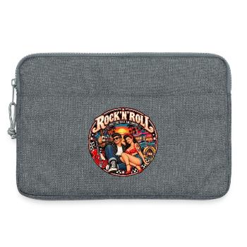 Rock’n’Roll hält die Welt am Laufen - Laptoptasche 13" - Grau meliert - Vorne