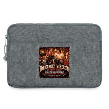 Rockabilly im Herzen - Laptoptasche 13" - Grau meliert - Vorne