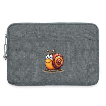 Fröhlicher Schnirkelschnecke Cartoon - Laptoptasche 13" - Grau meliert - Vorne