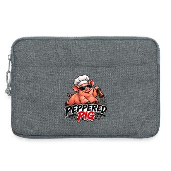 Peppered Pig Kochchef Cartoon - Laptoptasche 13" - Grau meliert - Vorne