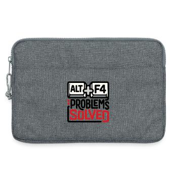 ALT+F4: Probleme gelöst – Geek & Tech Humor - Laptoptasche 13" - Grau meliert - Vorne