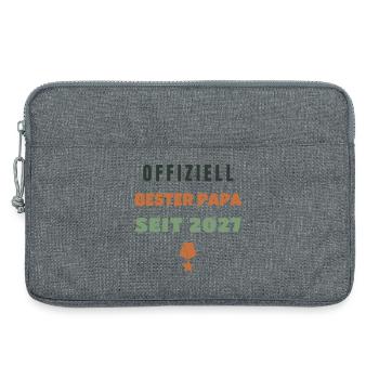 Offiziell Bester Papa seit 2027 Geschenk Werdender - Laptoptasche 13" - Grau meliert - Vorne