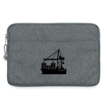 Containerkran - Laptoptasche 13" - Grau meliert - Vorne