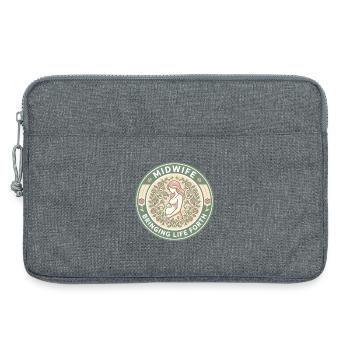 Hebamme bringt Leben hervor Blumenabzeichen Geschenk - Laptoptasche 13" - Grau meliert - Vorne