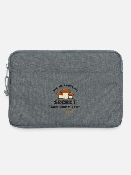 Frag mich nach meinem geheimen Pilzplatz - Laptoptasche 13" - Grau meliert