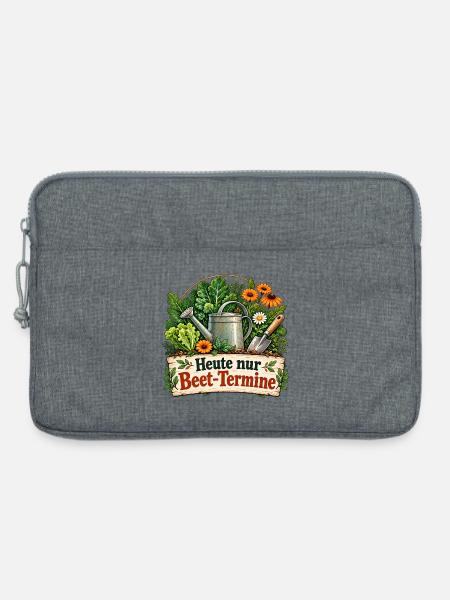 Heute nur Beet Termine Gartenhumor - Laptoptasche 13" - Grau meliert