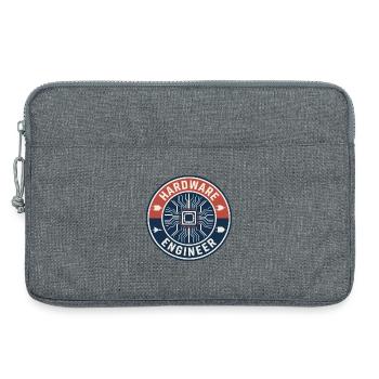 Vintage Computer Hardware Engineer Chip-Abzeichen oben - Laptoptasche 13" - Grau meliert - Vorne