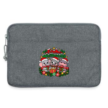 Weihnachts Wildtiere - Laptoptasche 13" - Grau meliert - Vorne
