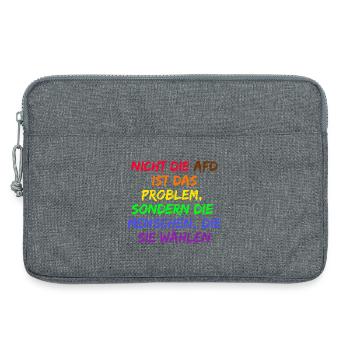 NICHT DIE AFD IST DAS PROBLEM SONDERN DIE WÄHLER - Laptoptasche 13" - Grau meliert - Vorne