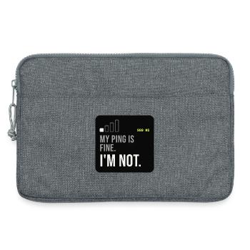 Ping Not Fine Tech-Meme - Laptoptasche 13" - Grau meliert - Vorne