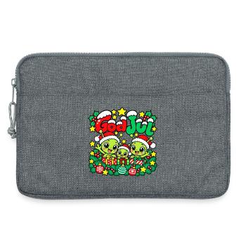 Frohe Weihnachten Aliens - Laptoptasche 13" - Grau meliert - Vorne