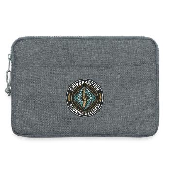 Chiropraktiker Ausrichtung Wellness-Wirbelsäulenabzeichen Geschenk - Laptoptasche 13" - Grau meliert - Vorne