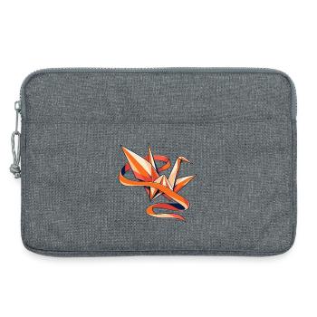 Papierkranich in einer Bandbrise - Laptoptasche 13" - Grau meliert - Vorne