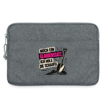 Noch ein Glaubenssatz. Ich hole die Schaufel! - Laptoptasche 13" - Grau meliert - Vorne