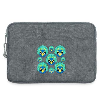 Süßes Pfauengesicht - Laptoptasche 13" - Grau meliert - Vorne