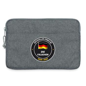 Offizieller Fanclub der Falschen - gegr. 2026 - Laptoptasche 13" - Grau meliert - Vorne