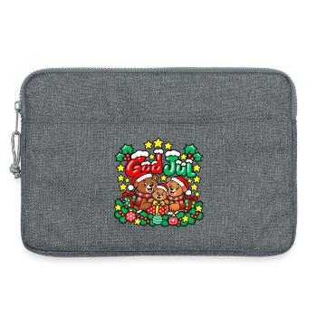 Fröhliche Weihnachten, liebe Bärenfamilie! - Laptoptasche 13" - Grau meliert - Vorne