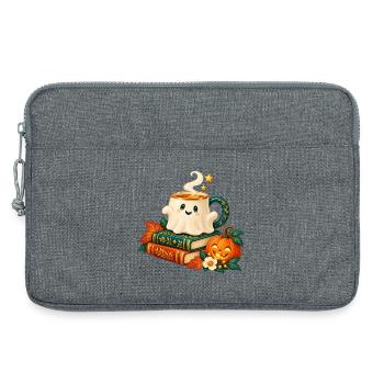 Verzauberte Tasse Herbstbücher - Laptoptasche 13" - Grau meliert - Vorne