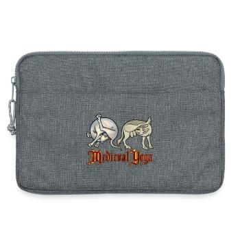 Mittelalterliches Yoga: Flexible Kreaturen - Laptoptasche 13" - Grau meliert - Vorne
