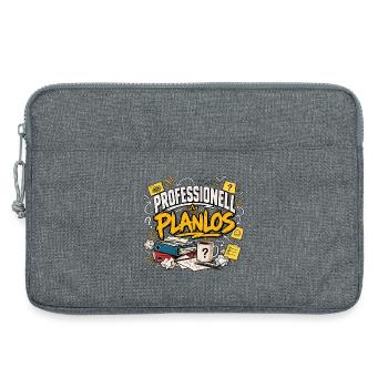 Professionell planlos – Lustiger Büro Spruch - Laptoptasche 13" - Grau meliert - Vorne