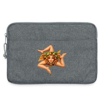 Sizilianische Trinacria - Laptoptasche 13" - Grau meliert - Vorne