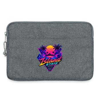Insel Neon Retro Sunset - Laptoptasche 13" - Grau meliert - Vorne