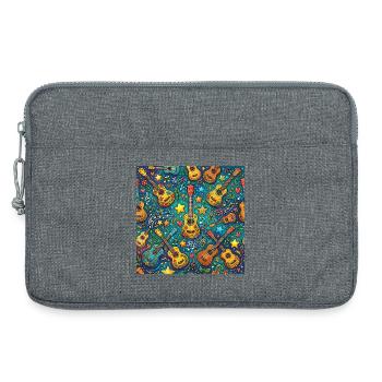 Psychedelische Gitarre Im 60er Hippie Stil - Laptoptasche 13" - Grau meliert - Vorne