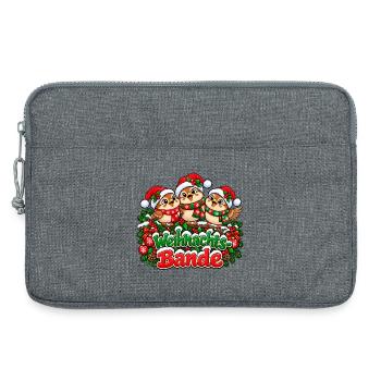 Weihnachts Bande Vögel Trio - Laptoptasche 13" - Grau meliert - Vorne