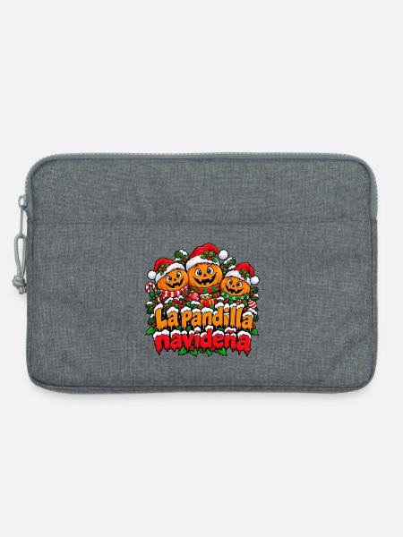 Die Weihnachtskürbis-Gang - Laptoptasche 13" - Grau meliert