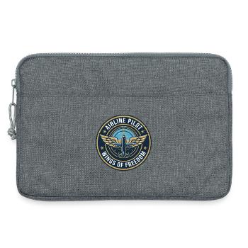 Airline Pilot Aviator Wings Horizon Badge Geschenk - Laptoptasche 13" - Grau meliert - Vorne