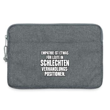 Empathie in Verhandlungssituationen - Laptoptasche 13" - Grau meliert - Vorne