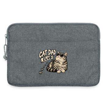 cool dad club - coole Katze - Laptoptasche 13" - Grau meliert - Vorne