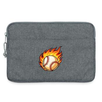 Flaming BaseBall - Laptoptasche 13" - Grau meliert - Vorne