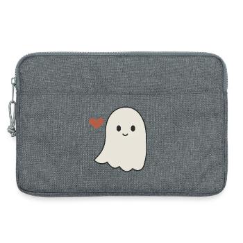 Halloween Geist Damen - Laptoptasche 13" - Grau meliert - Vorne