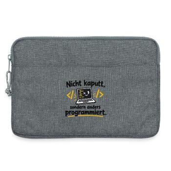 Nicht kaputt, anders programmiert - Laptoptasche 13" - Grau meliert - Vorne