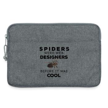 Spiders were web designers - Spinne Nerd Spruch - Laptoptasche 13" - Grau meliert - Vorne