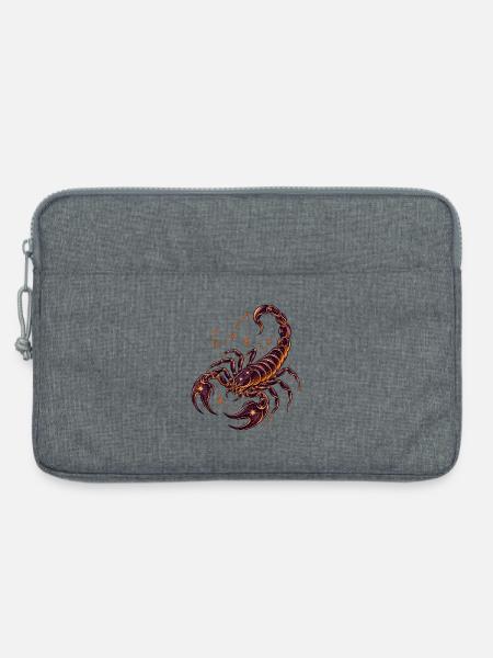 Sternzeichen Skorpion mit Sternenbild - Laptoptasche 13" - Grau meliert