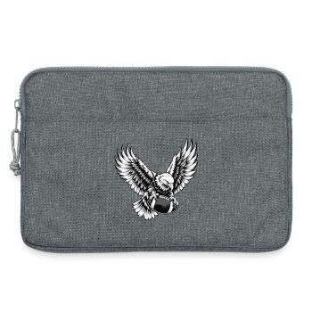 Adler mit American Football - Laptoptasche 13" - Grau meliert - Vorne
